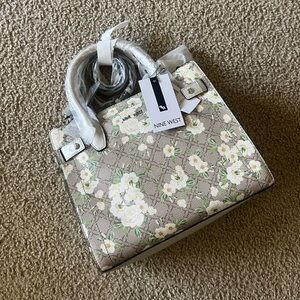 Nine West Floral Tan Satchel